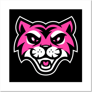 Pink tiger Mascot Posters and Art
